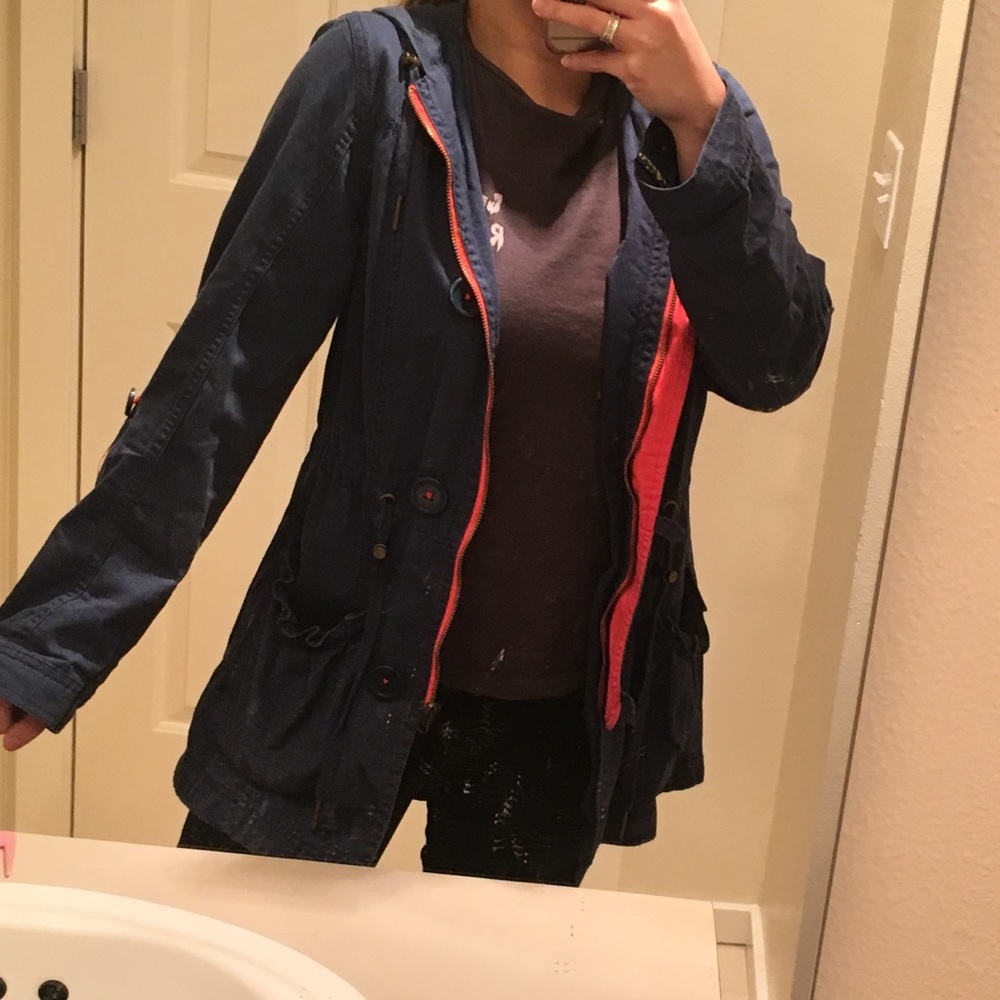 Light weight dark blue parka jacket - Picture 8 of 8